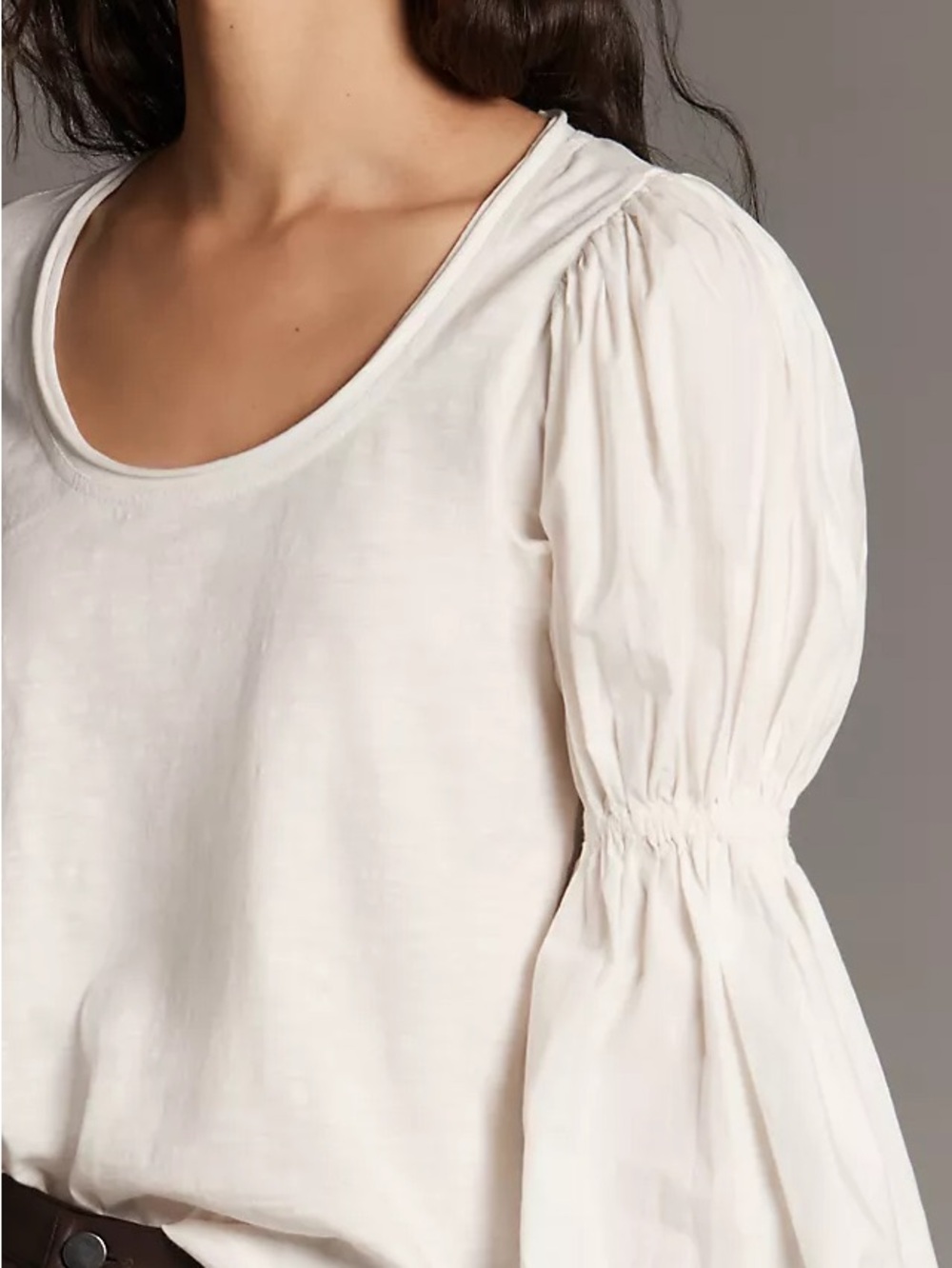 Pilcro Puff-Sleeve Top Blouse
